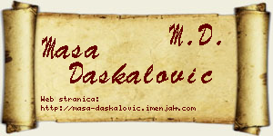 Maša Daskalović vizit kartica